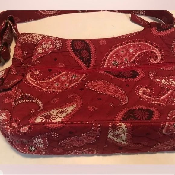 3 Piece Vera Bradley MESA RED RETIRED CrossBody/Double Glass Case/ID coin purse - Picture 3 of 8